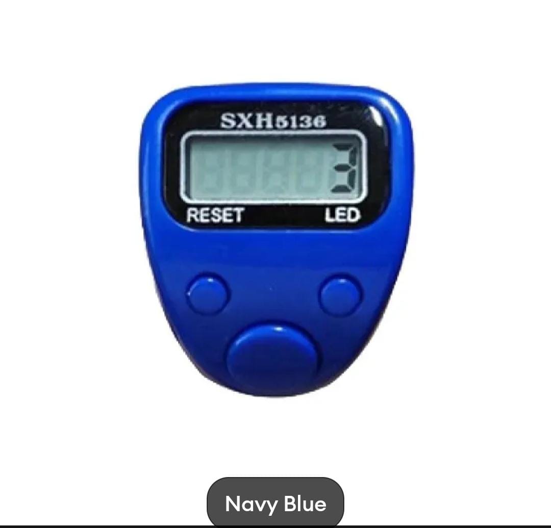 Navy blue digital counter with 'SXH5136' on a white background