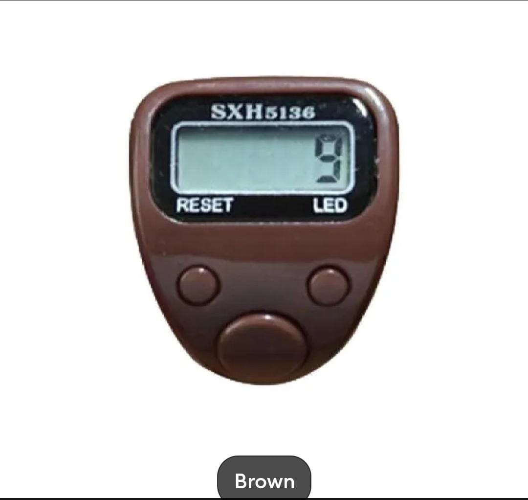 Brown digital counter with SXH5136 label on a white background