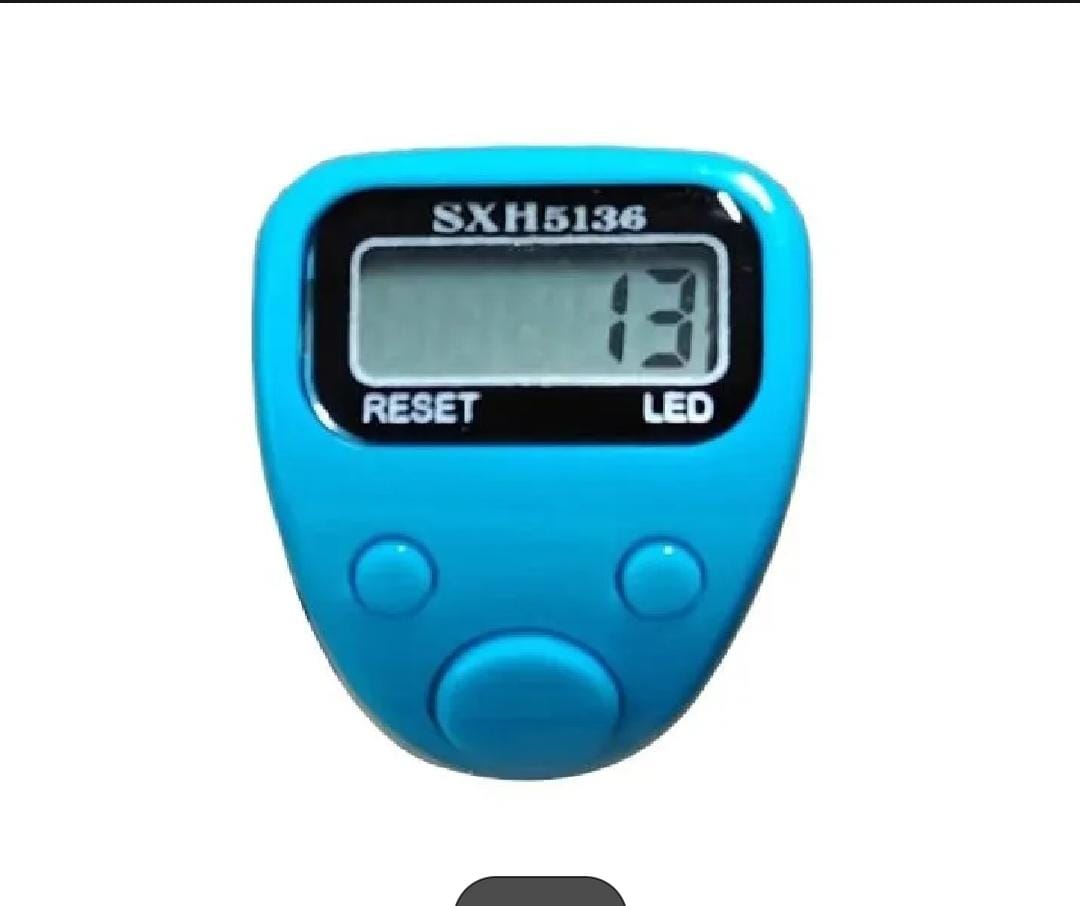 Blue digital counter with SXH5136 model number on a white background