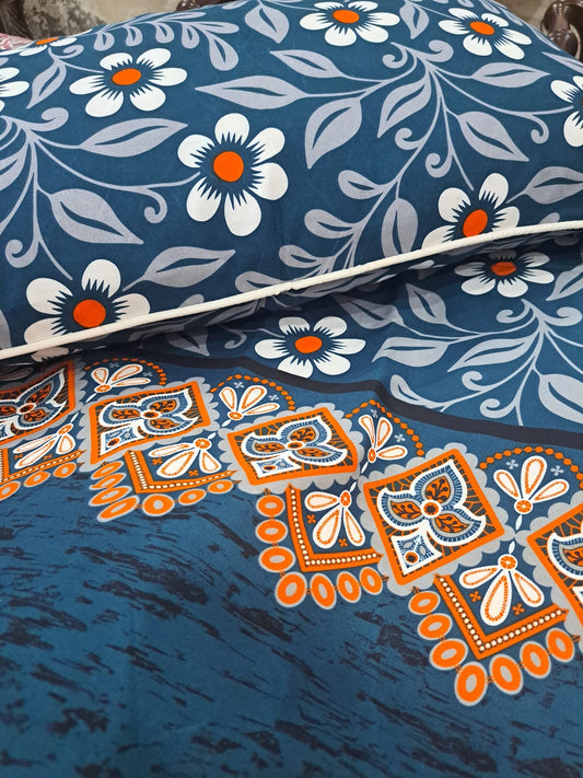 Diamond crystal bedsheets single pack of 2